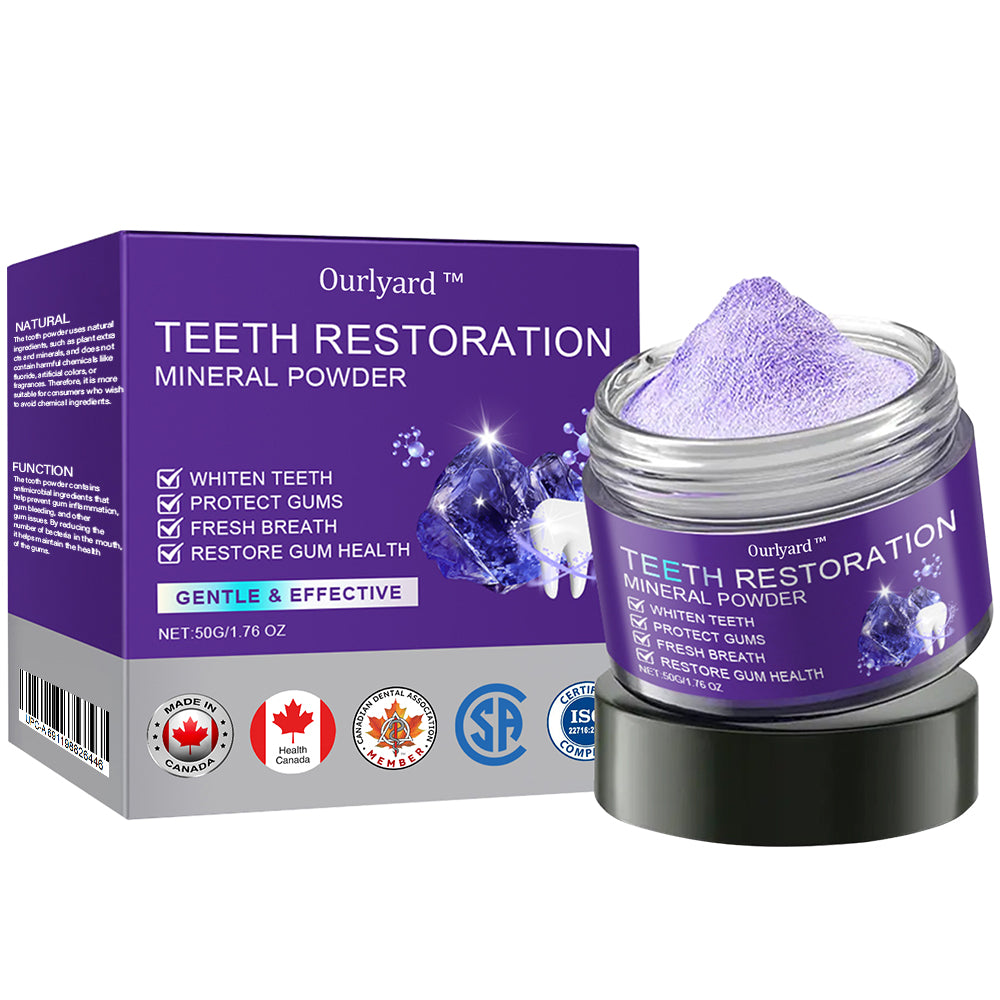 ✅Official Store | Ourlyard™ Teeth Restoration Mineral Powder 🧑🏽⚕️ Certified by the Canadian Dental Association (CDA) (Treats periodontitis and mouth ulcers, prevents tooth loss, and repairs gum recession)