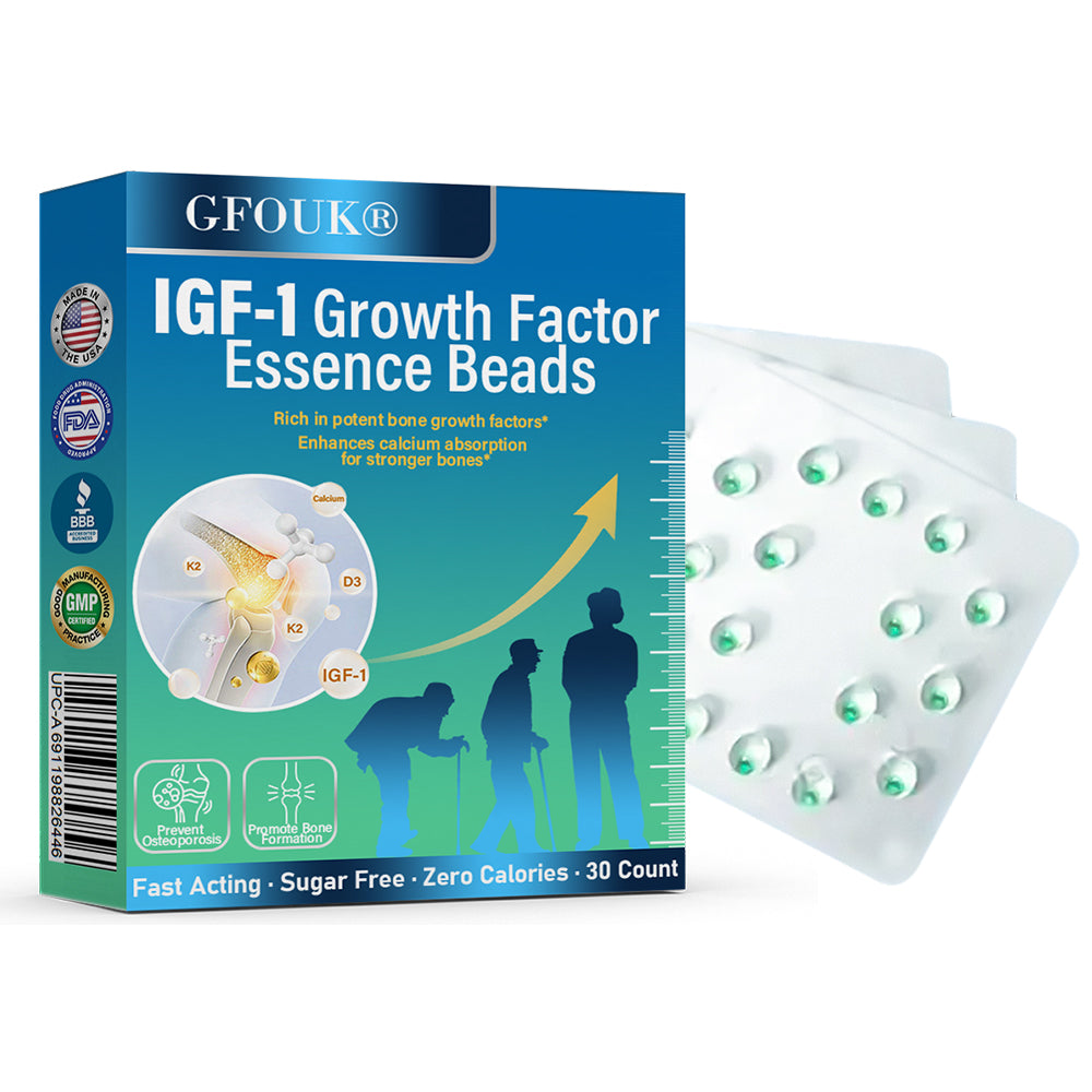 ✅GFOUK® IGF-1 Growth Factor Essence Beads – Supports Bone Growth, Osteoporosis Relief & Posture Correction🍀🍀