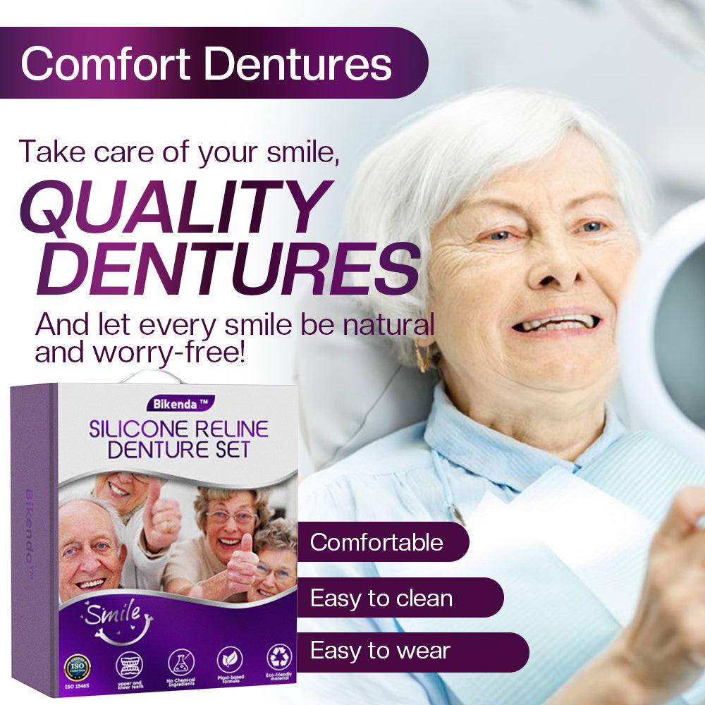 ✅Official Store | Bikenda™ Silicone Reline Denture Set 🧑🏼⚕️American Dental Association (ADA) Recommendation 🍀