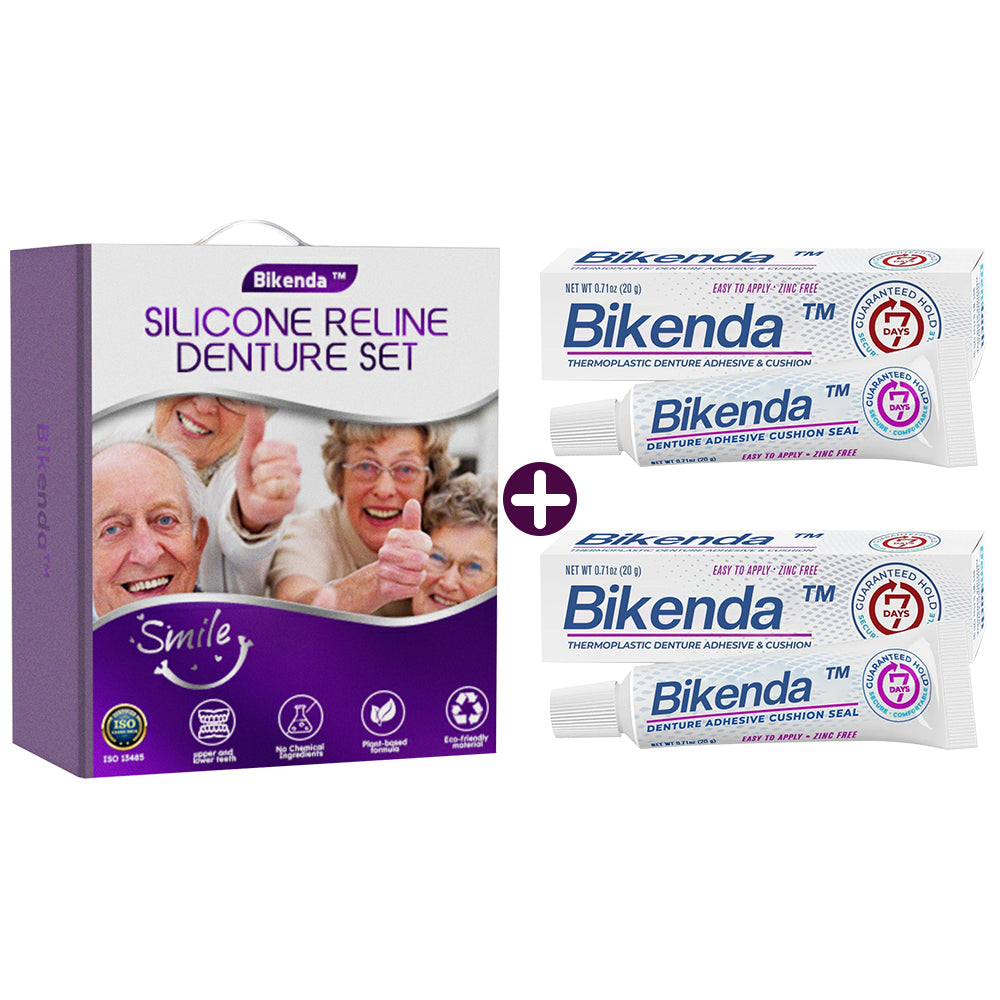 ✅Official Store | Bikenda™ Silicone Reline Denture Set 🧑🏼⚕️American Dental Association (ADA) Recommendation 🍀