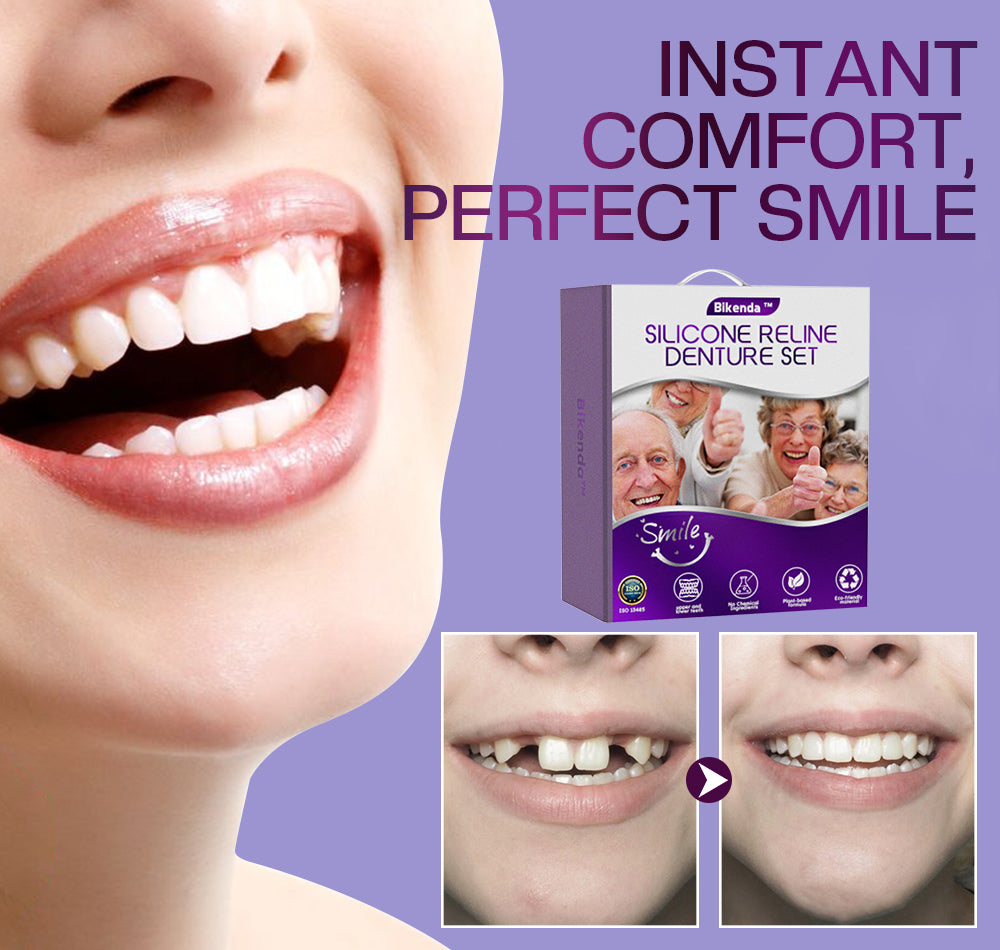 ✅Official Store | Bikenda™ Silicone Reline Denture Set 🧑🏼⚕️American Dental Association (ADA) Recommendation 🍀