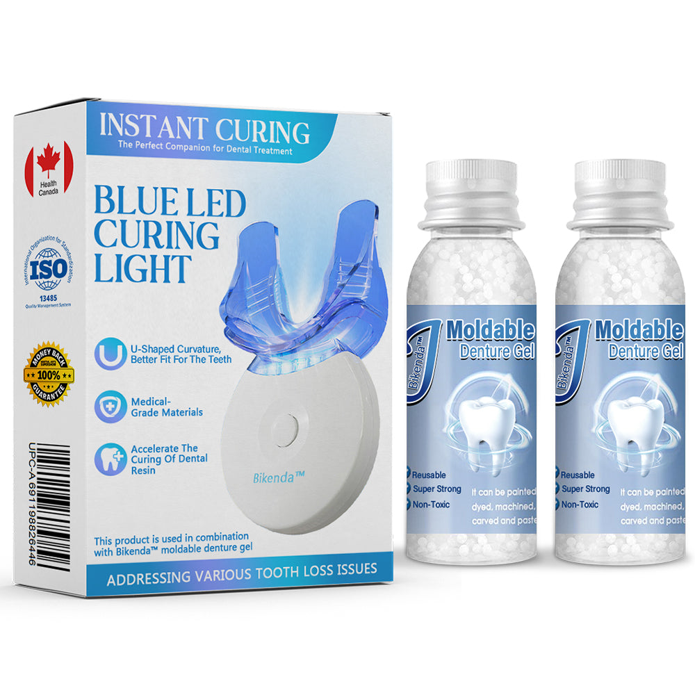 ✅Official Store | Bikenda™ Blue Light Curing Lamp And Dental Restoration Materials 🧑🏼⚕️Approved by Health Canada (For repairing missing teeth, broken teeth, and gaps between teeth) 🍁