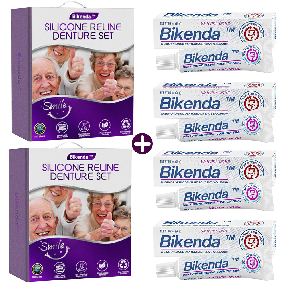 ✅Official Store | Bikenda™ Silicone Reline Denture Set 🧑🏼⚕️American Dental Association (ADA) Recommendation 🍀
