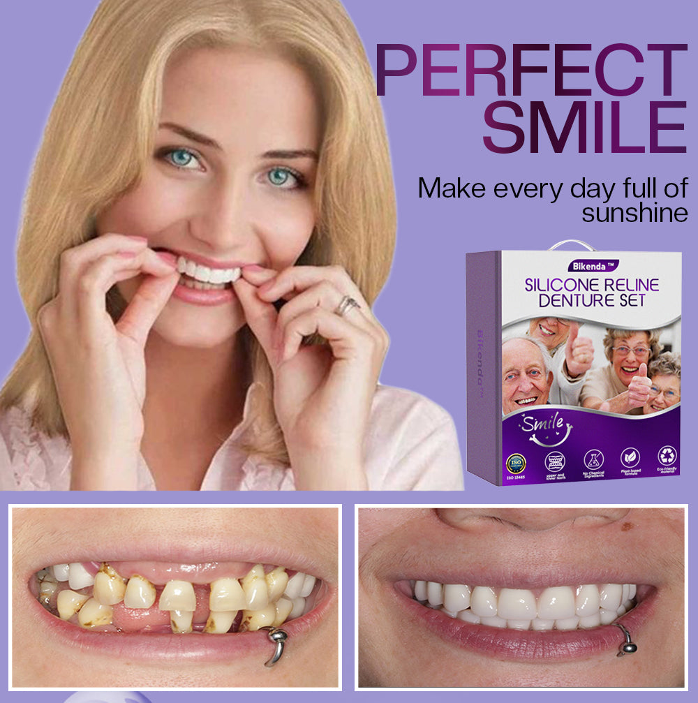 ✅Official Store | Bikenda™ Silicone Reline Denture Set 🧑🏼⚕️American Dental Association (ADA) Recommendation 🍀