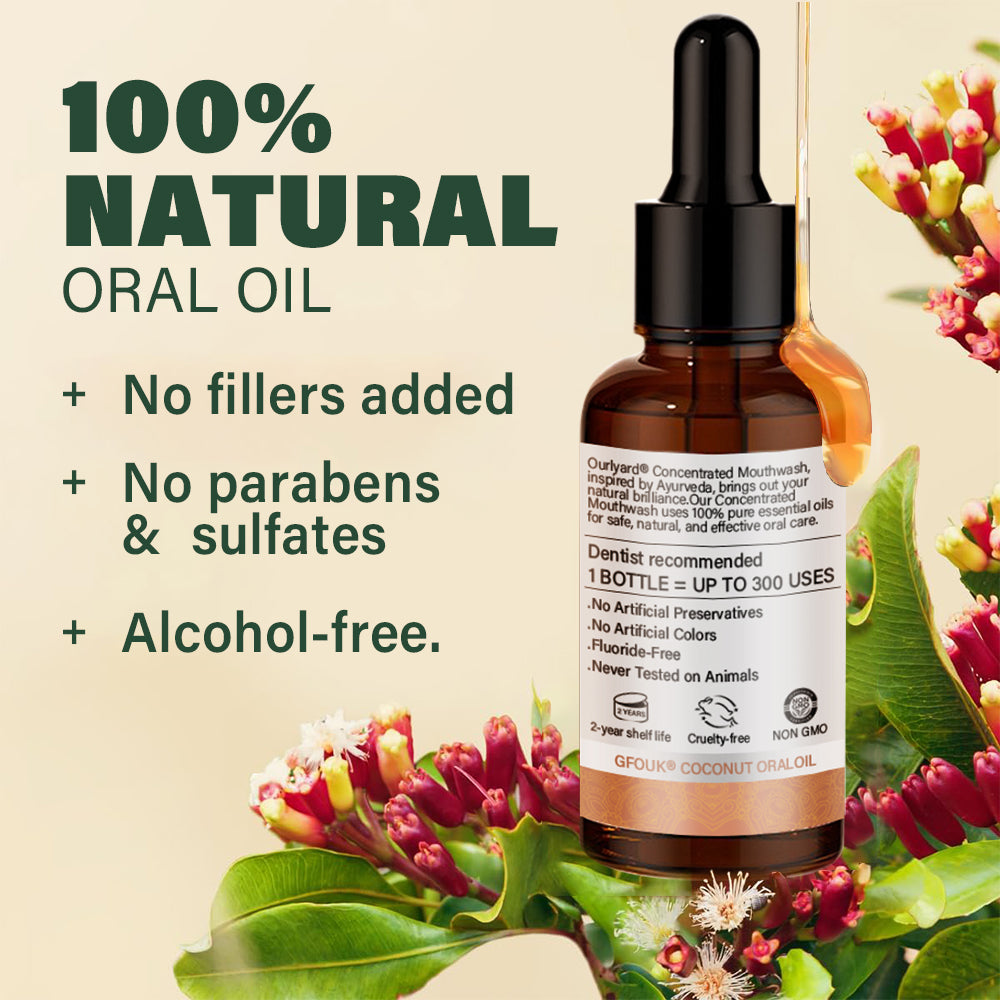 ✅Official Store |Ourlyard® Coconut & Clove Oil Pulling Mouth Oil🧑🏽⚕️Obtain American Dental Association (ADA) Certification