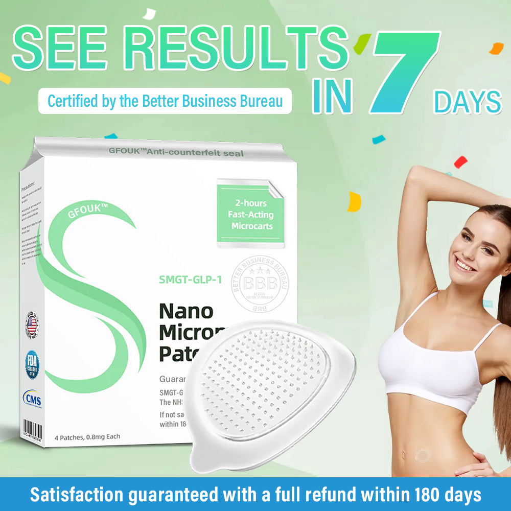 [See results in 7 days]✅GFOUK™ SMGT-GLP-1 Nano Microneedle Patch ✅Certified by the Better Business Bureau(Painless, long-lasting, addressing diabetes, obesity, and cardiovascular diseases)